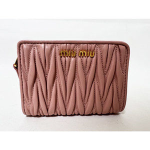 小物 MIU MIU Leather Wallet coin case Miu Miu Coin Case, Coin Purse, Key Case, Women's, Stone